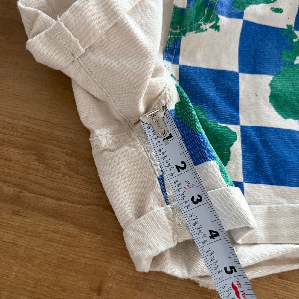 Vans No Place Like Home World Map Graphic Canvas Shorts Off White Size 27 - Picture 7 of 9